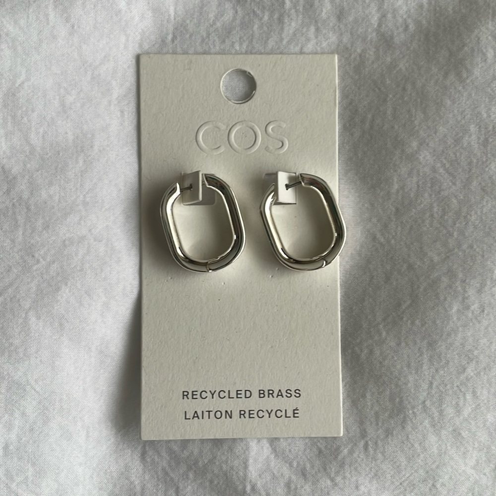 Cos silver hoop earrings New